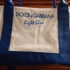 Dolce & Gabbana Blue and White Travel Bag